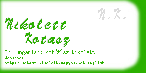 nikolett kotasz business card